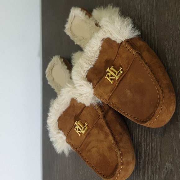 Ralph Lauren soft slippers sz 8 - Picture 1 of 5
